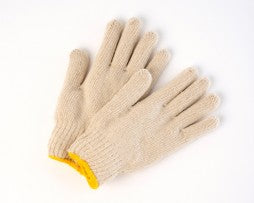 STRING KNIT GLOVE NATURAL, POLY/COTTON SOLD BY THE DOZEN P#560