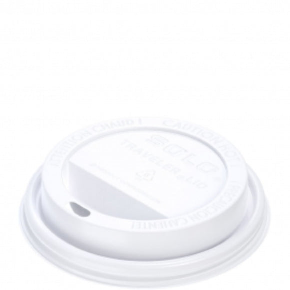 Dart Solo Traveler Cappuccino White Dome Lids fits 10 oz - 24 oz Paper Hot Cups - TLP316-0007 - 1000/cs SKU 2951350