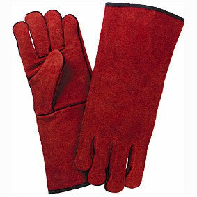 WELDERS GLOVE RUSSET RED COWSPLIT FULLY LINED P#14R SOLD BY THE DOZEN